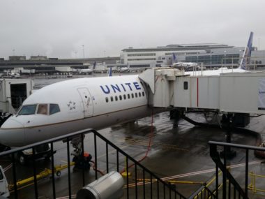 united plane docked